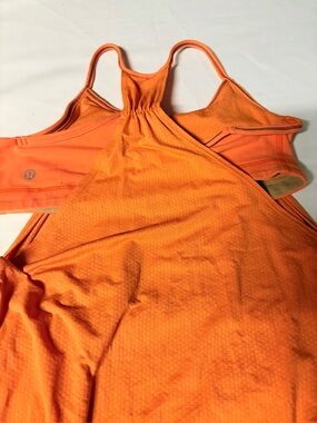 lululemon athletica Orange Racerback Sports Bra Tank